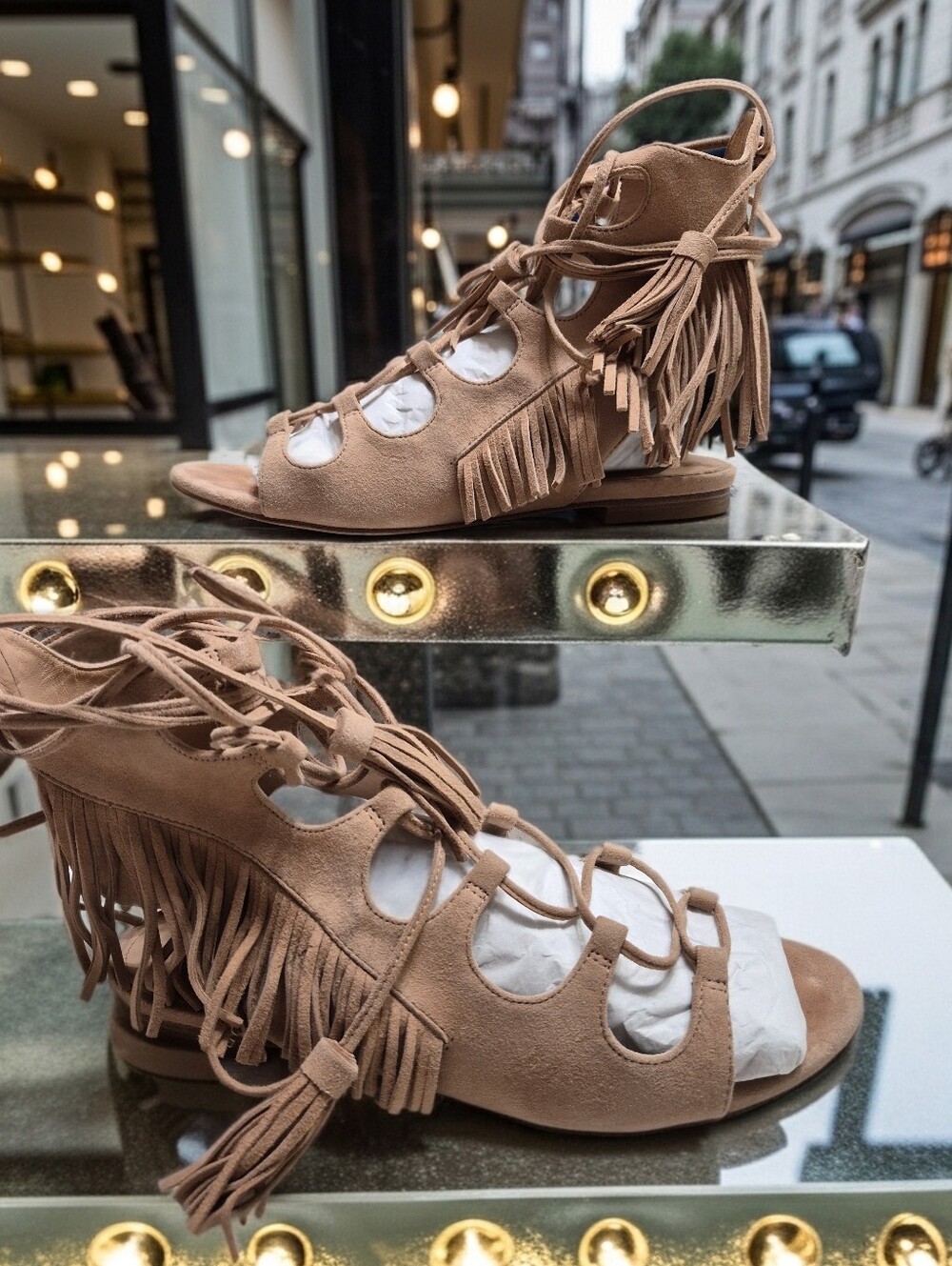 Sigerson Morrison Azzia Suede Gladiator Sandals Women's Sz 7 B $400